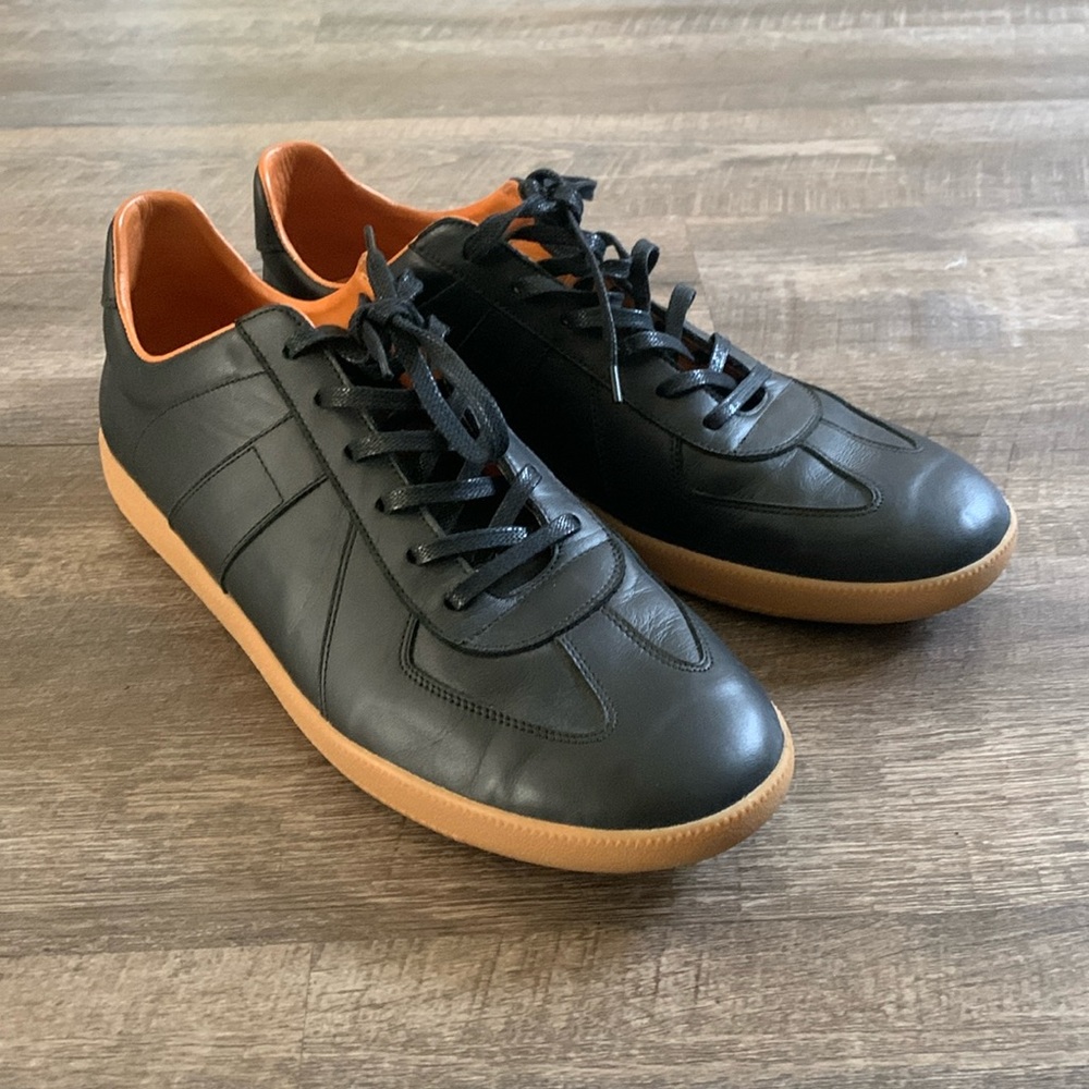 Men’s 13 Black w/ Gum Sole German Athletic Trainer ( Maison Margiela style)